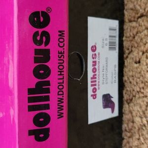 Dollhouse purple high heel boots